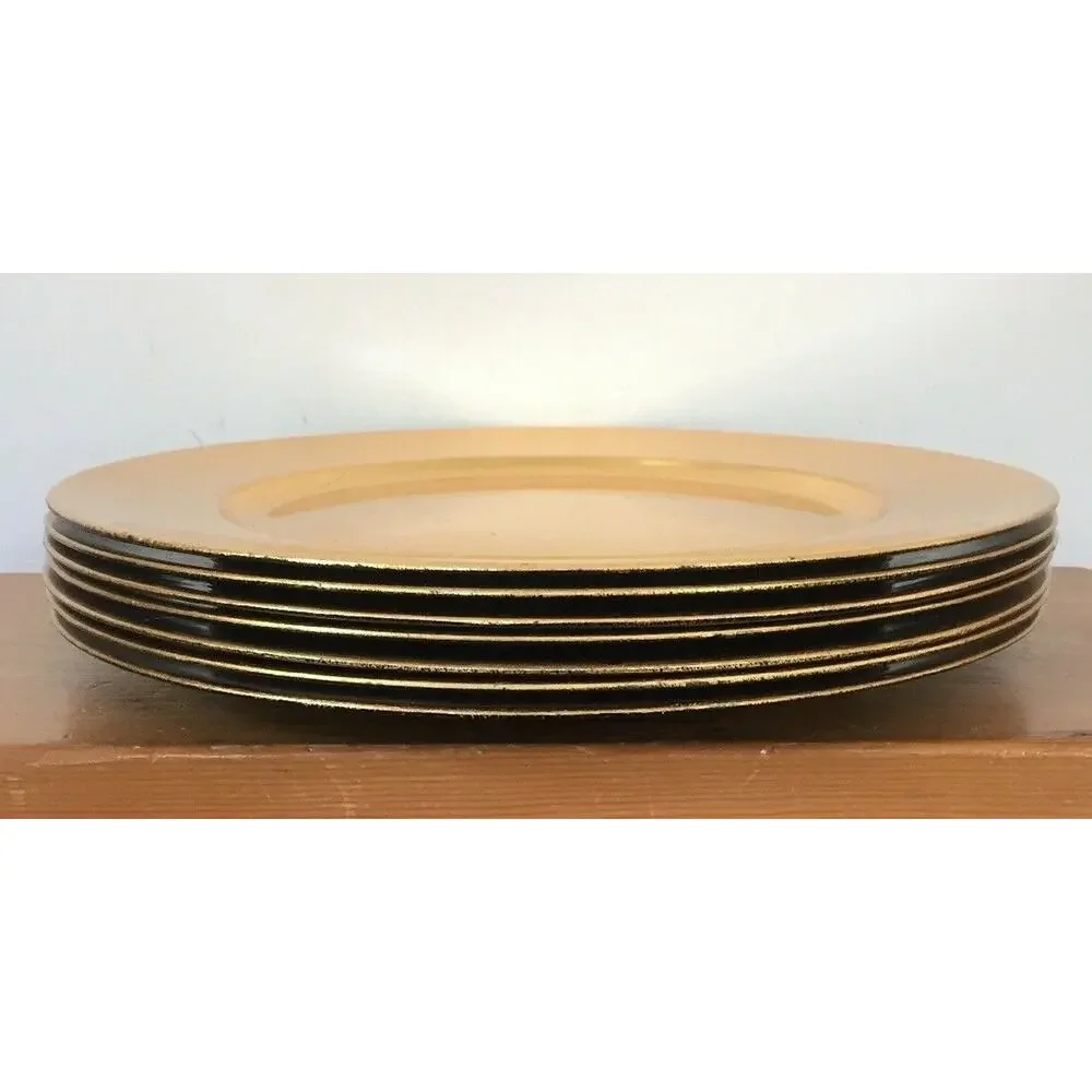 Set of 7 Gold Shiny Hollywood Regency 12.75